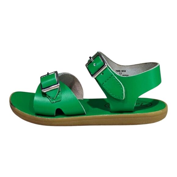 Footmates Tide Saltwater Salt Water Sandals Kelly Grass Emerald Green Girls 11 - Picture 1 of 9